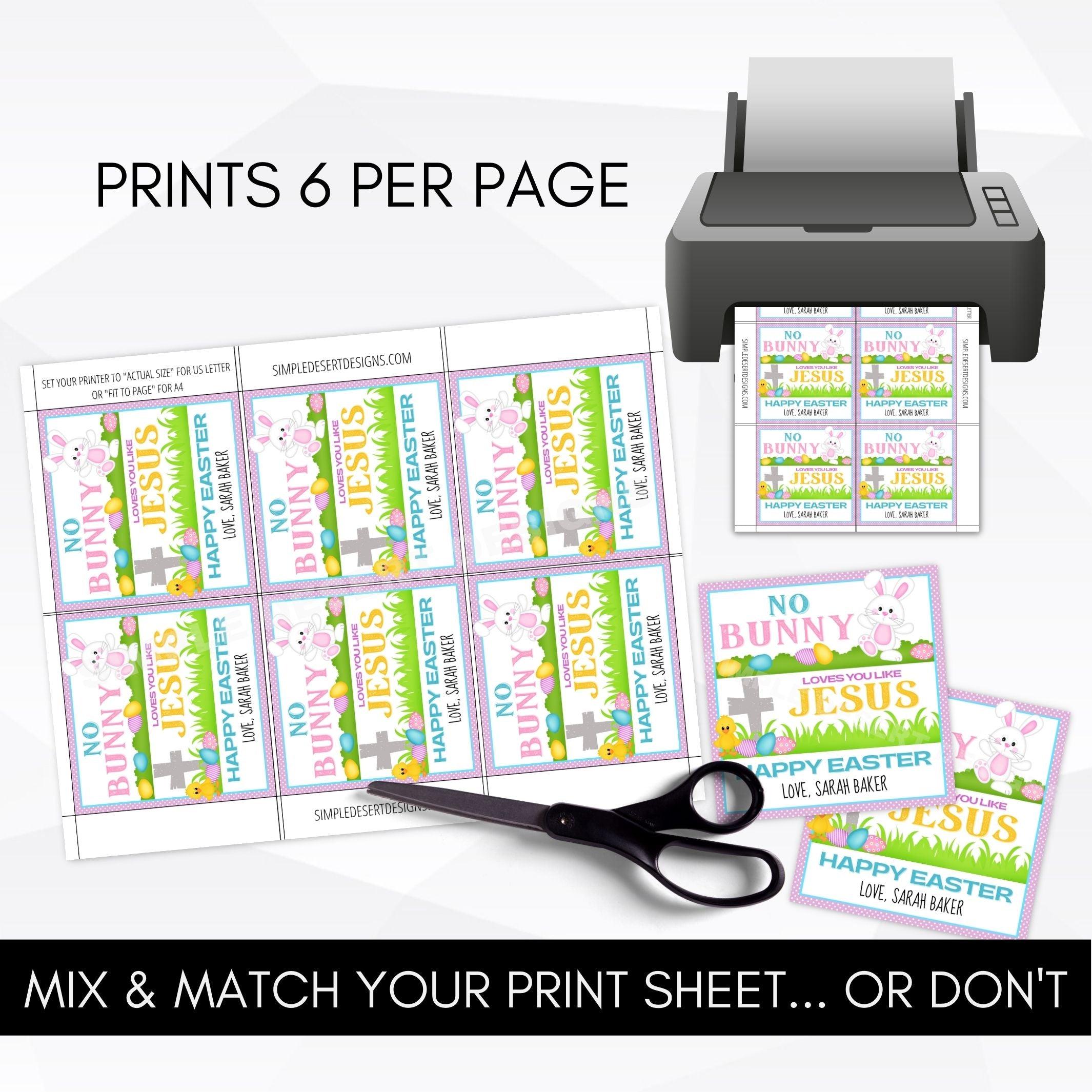 Religious Easter Gift Basket Tags