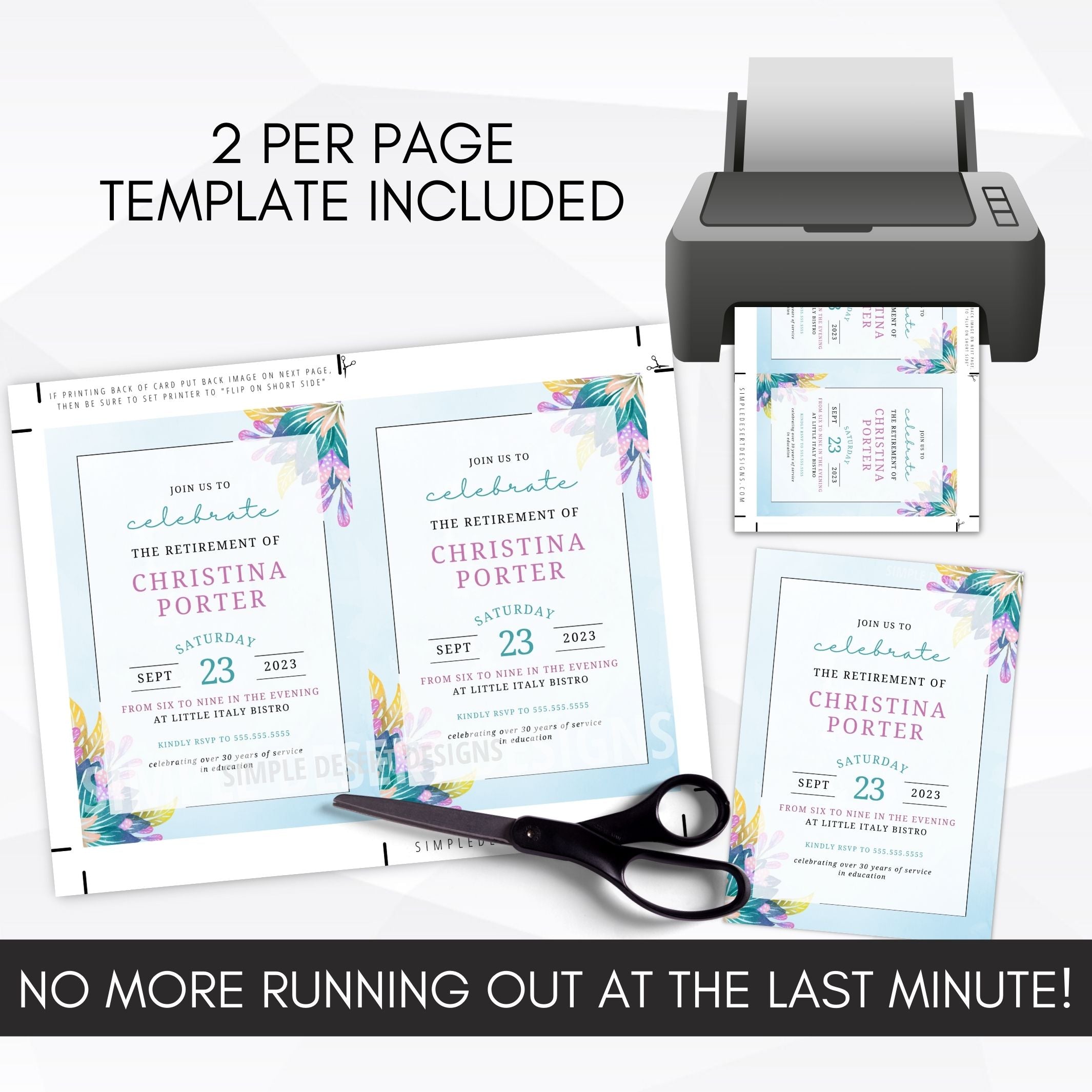 diy retirement invitations