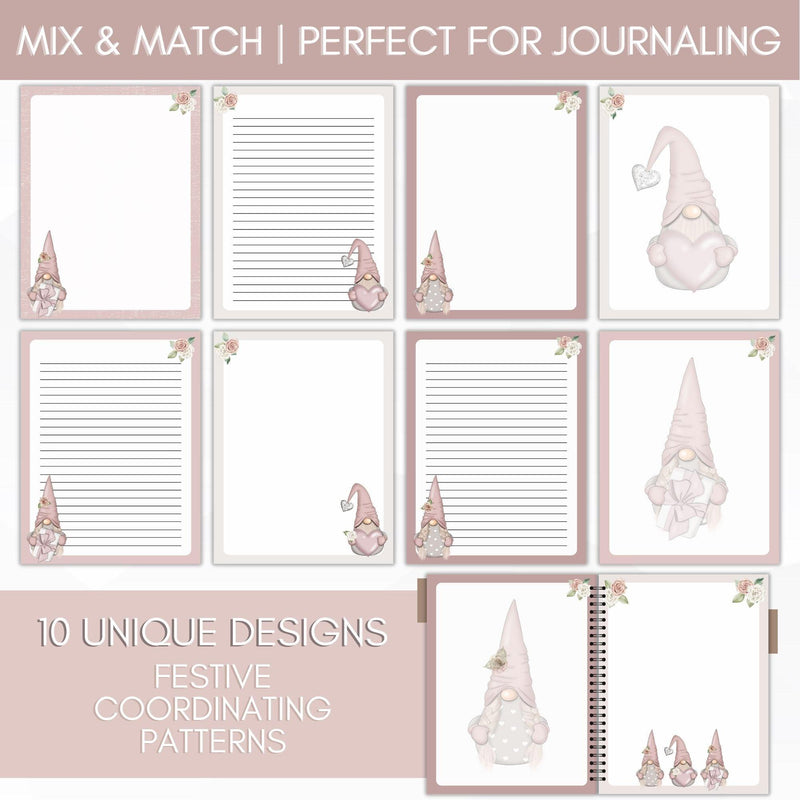 cute gnome journal paper writing paper set