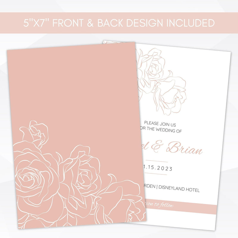 elegant floral wedding invite template