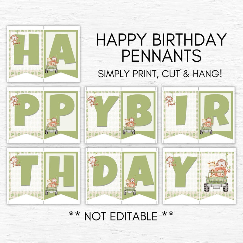 wild one happy birthday sign printable