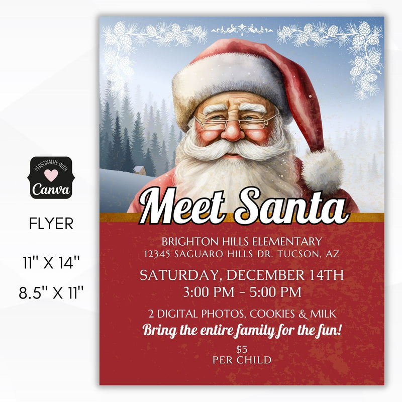 editable santa claus flyer