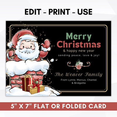 elegant company christmas cards editable
