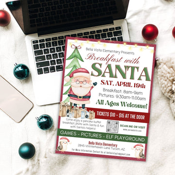Christmas Breakfast with Santa Flyer Set – Simple Desert Designs