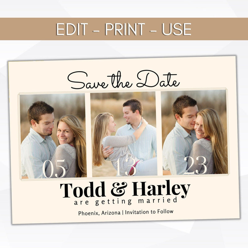 photo collage save the date template