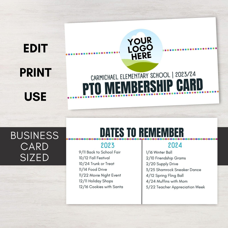 pto membership card