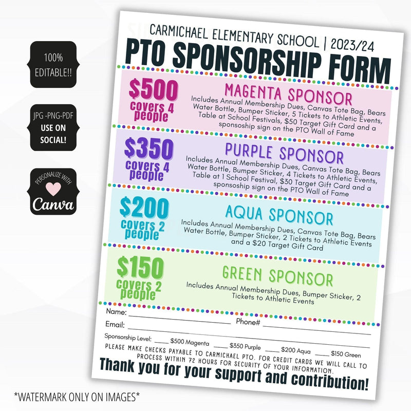 sponsorship form
