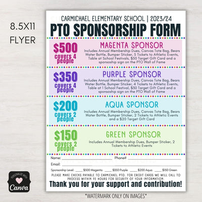 pto sponsorship form