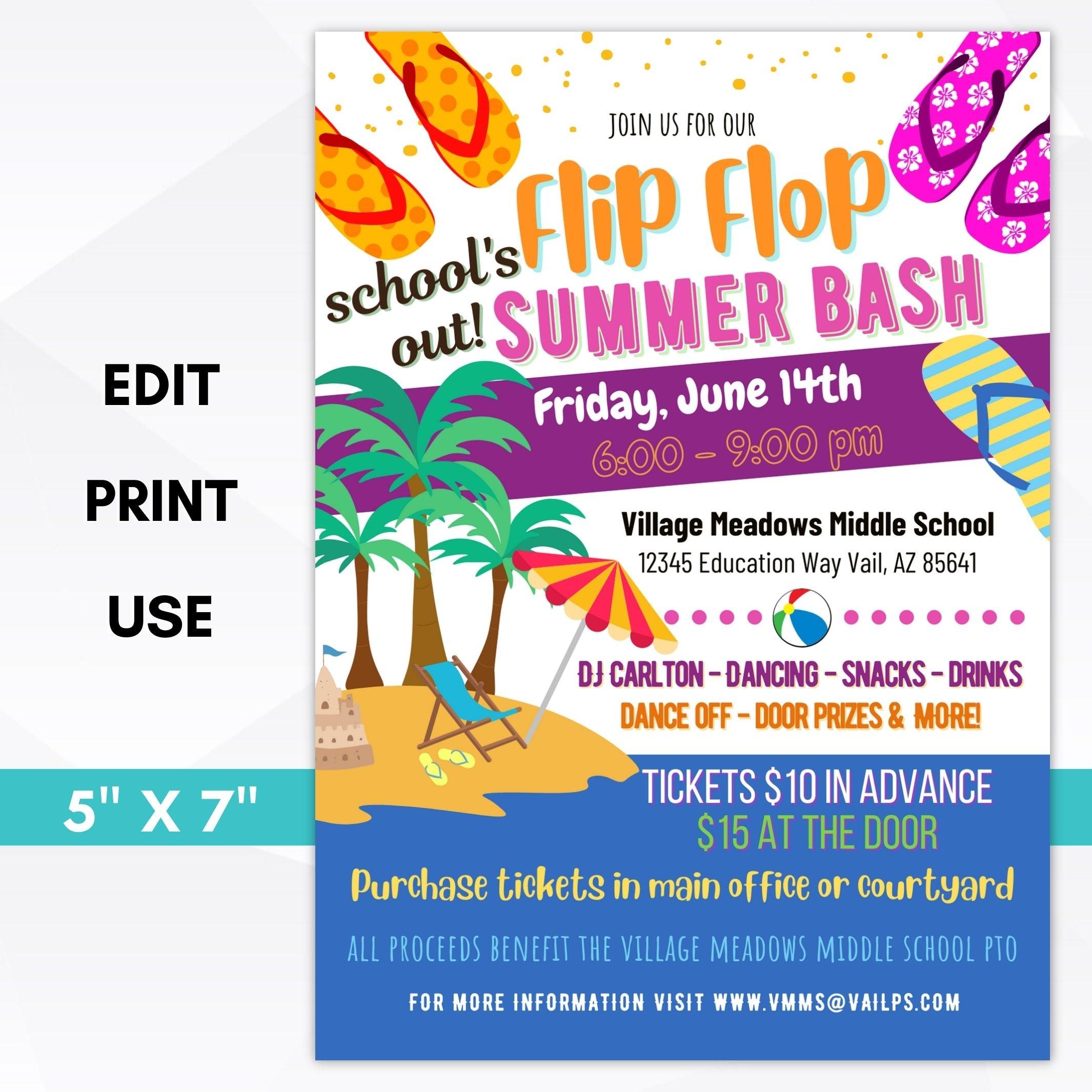 School's Out Summer Party Invite