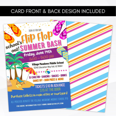 Summer Flip Flop Beach Party Invite