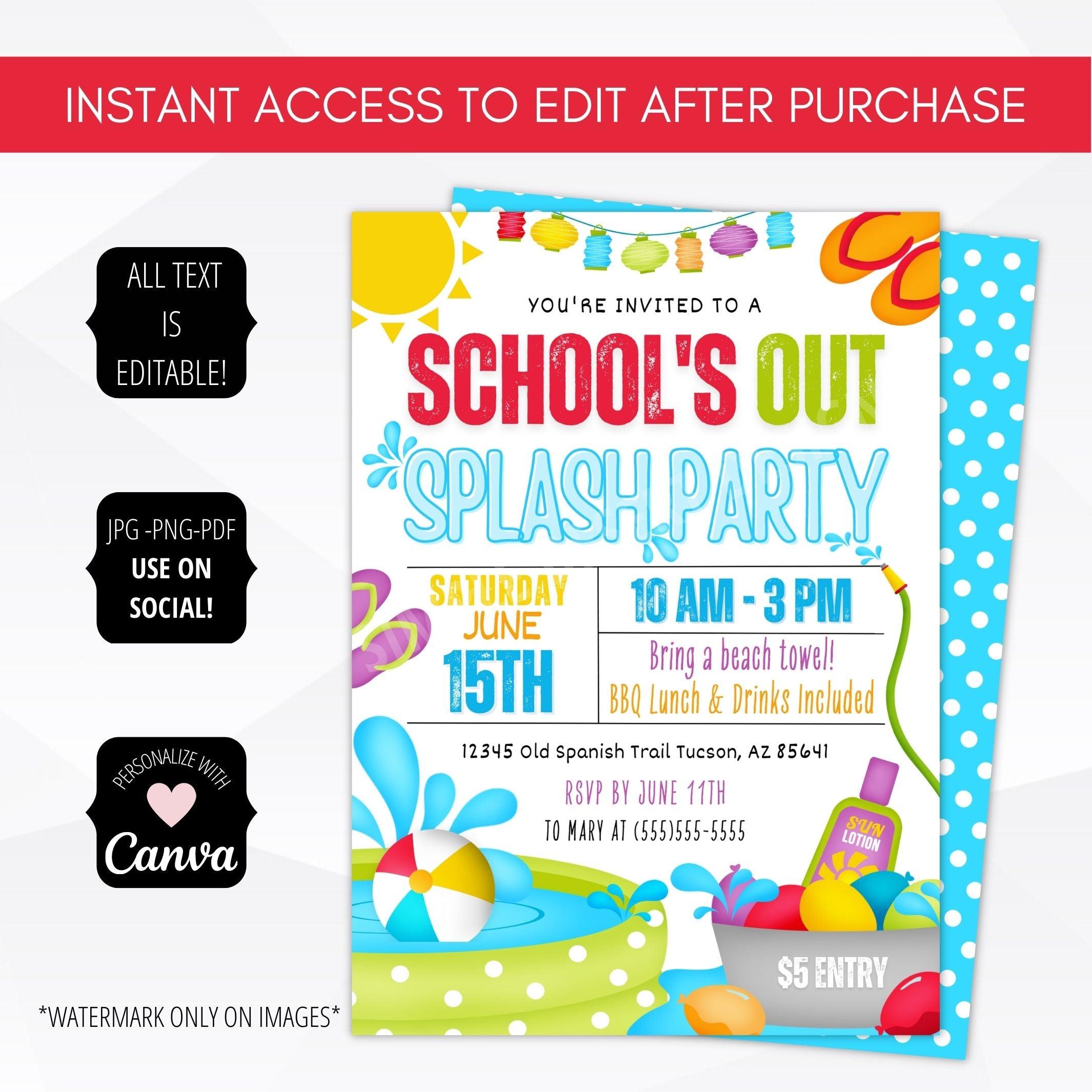 schools out party ideas