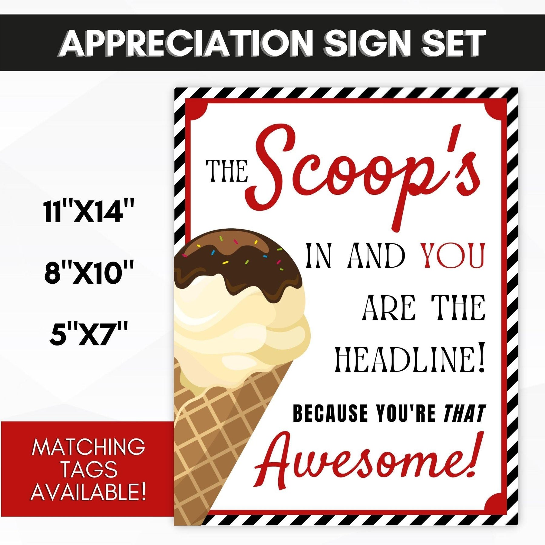 Scoop Sign Scoop Appreciation Week Sign – Simple Desert Designs