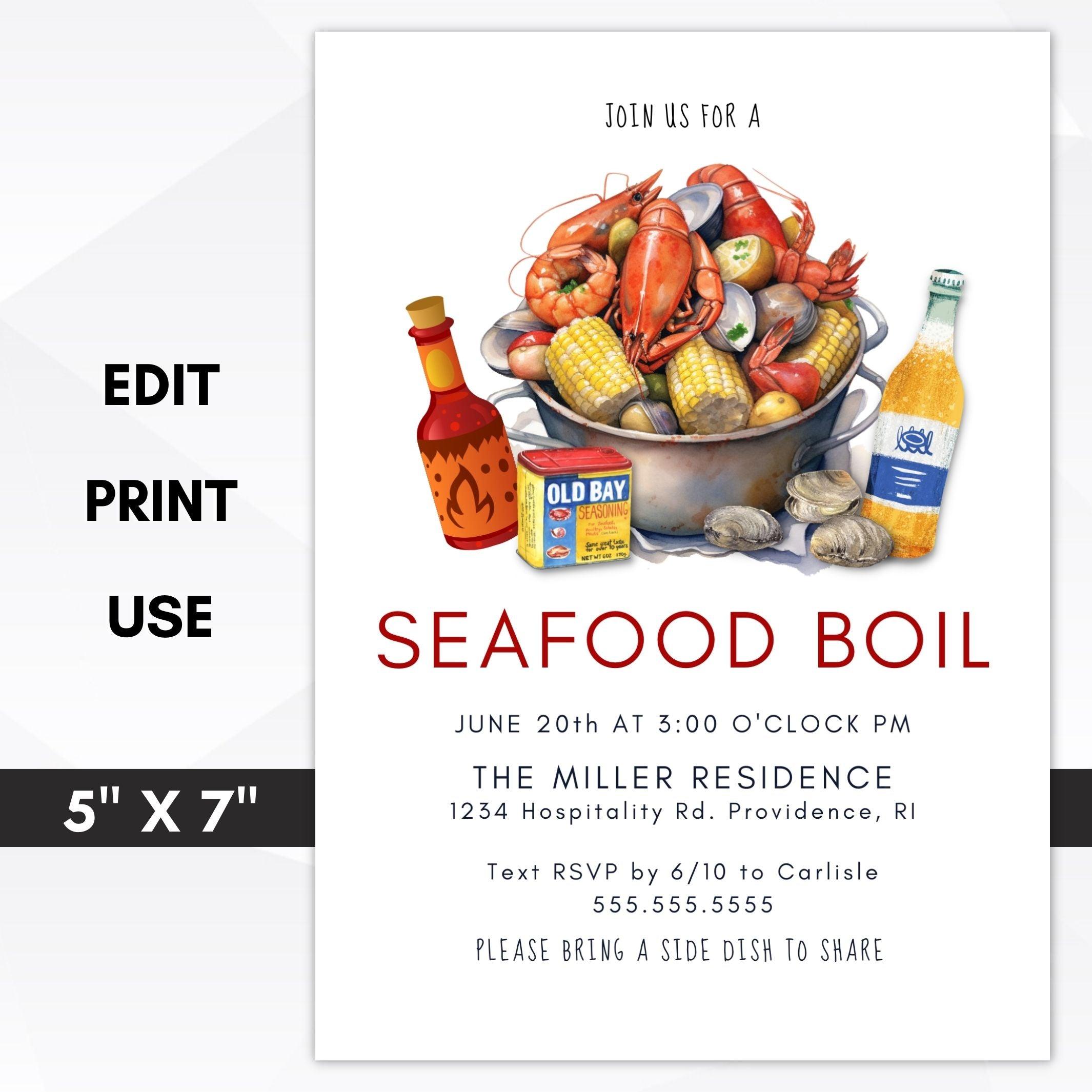 seafood boil invitation