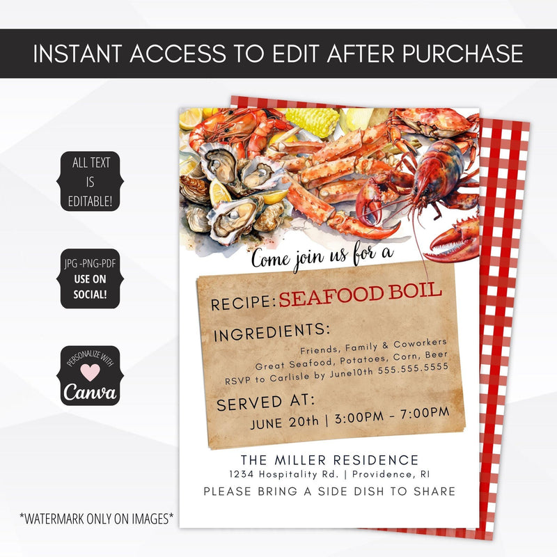 seafood boil invitation