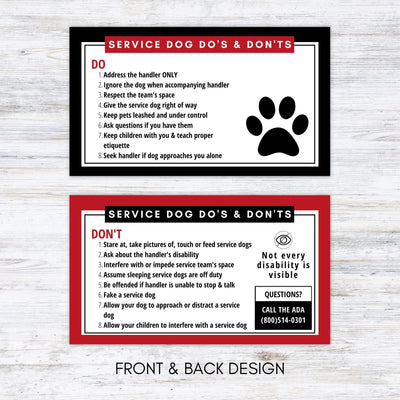 service team ADA cards