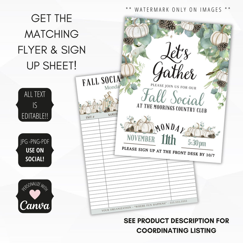 custom fall festival flyers and sign up sheet to match ticket templates