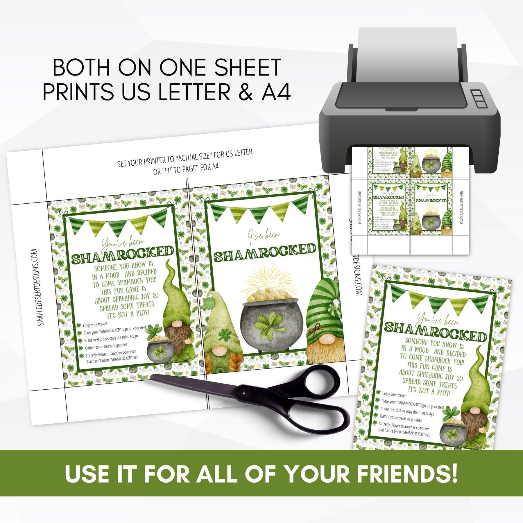 shamrocked coworker office st patrick s day game or print and use simple desert designs shamrocked coworker office st patrick's day game printable