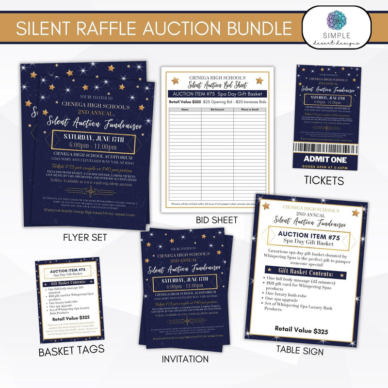 silent auction fundraiser bundle