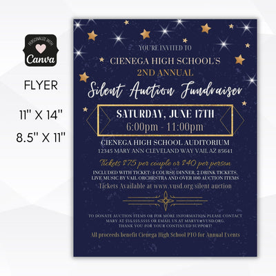 silent auction fundraiser flyer