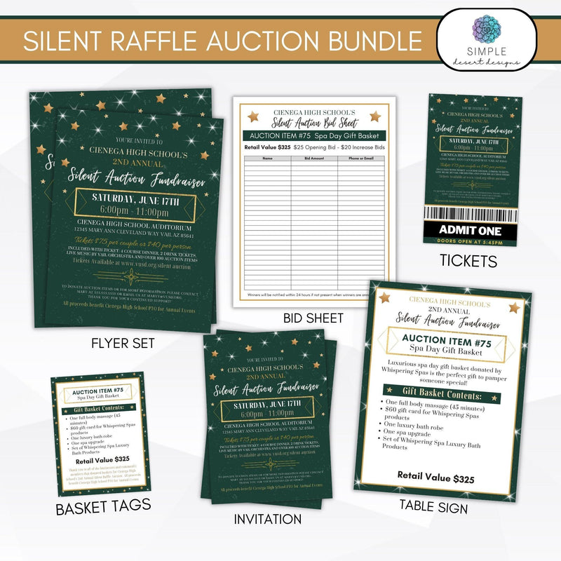 Green silent auction fundraiser bundle