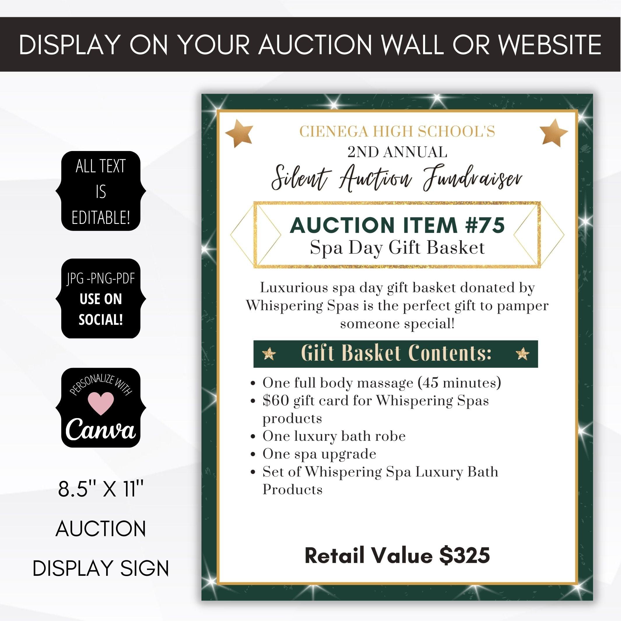 Silent Auction Flyer Ideas