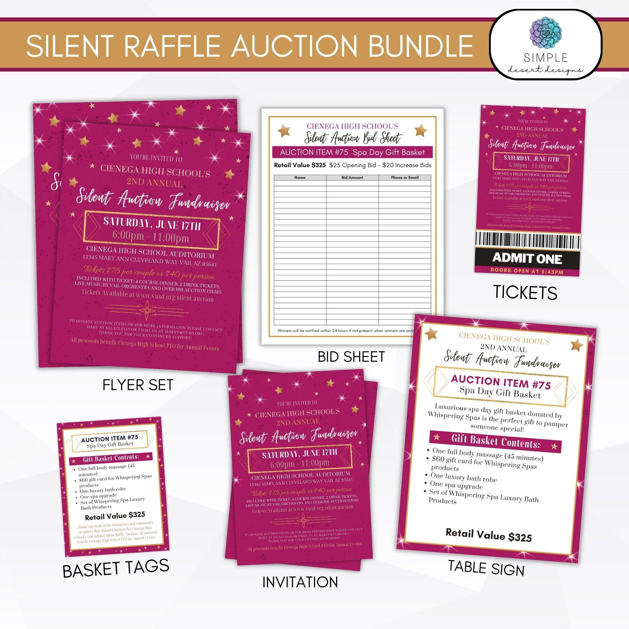 silent auction fundraiser bundle