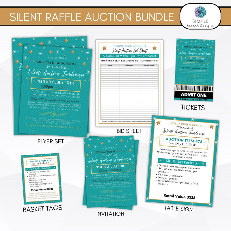 silent auction fundraiser bundle