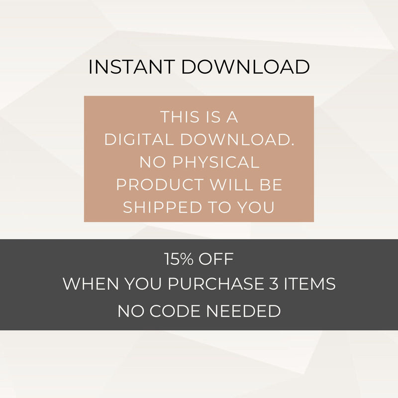 Text indicating digital download availability with promotional offer on a white background