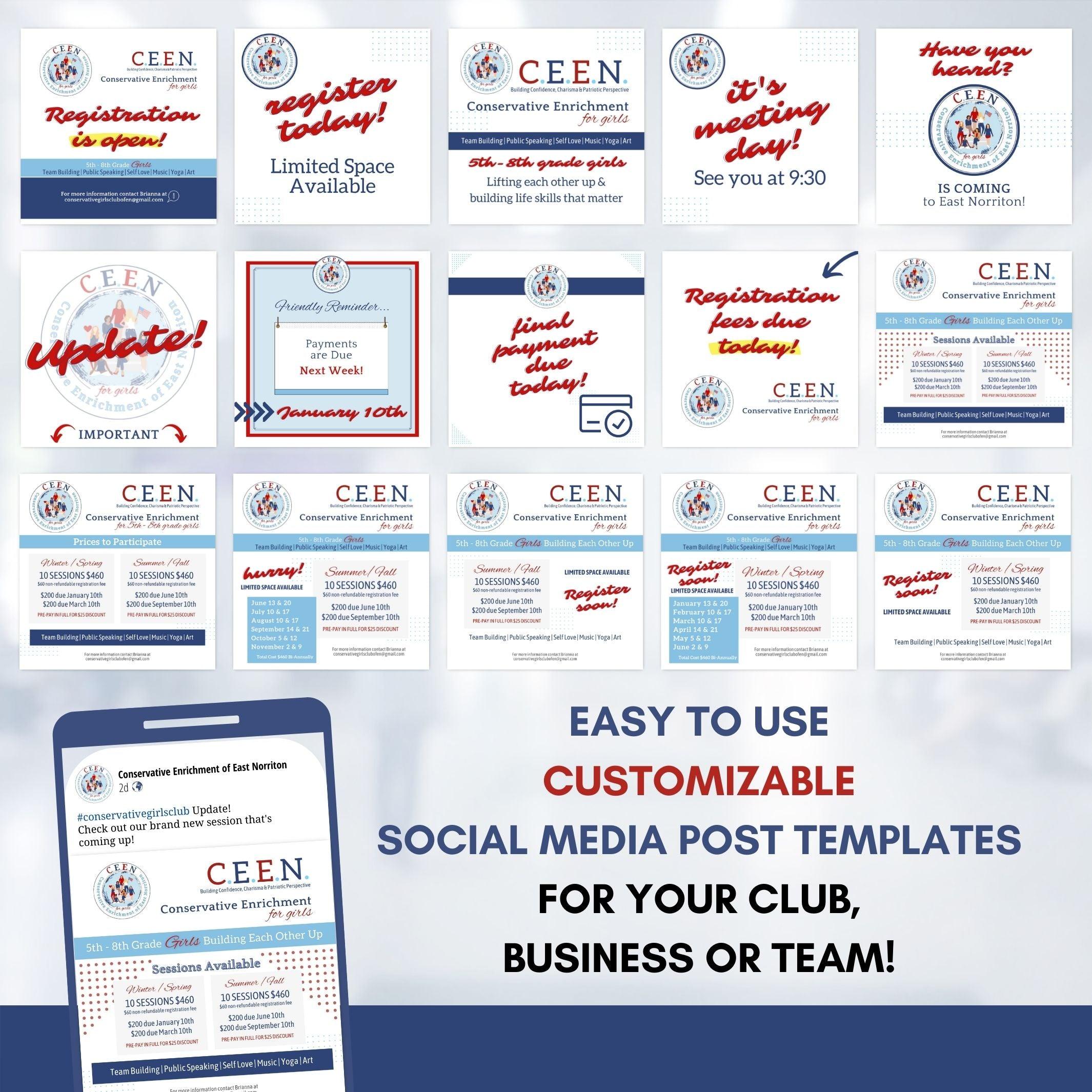 editable instagram templates church group
