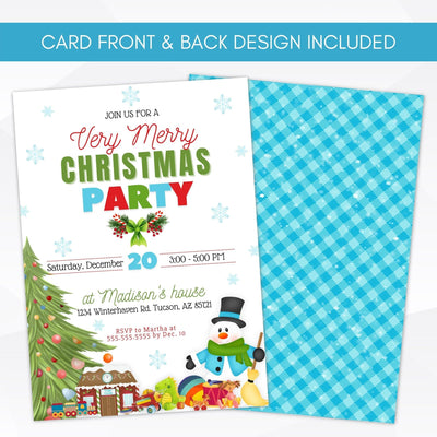 cute christmas party invitation for kids