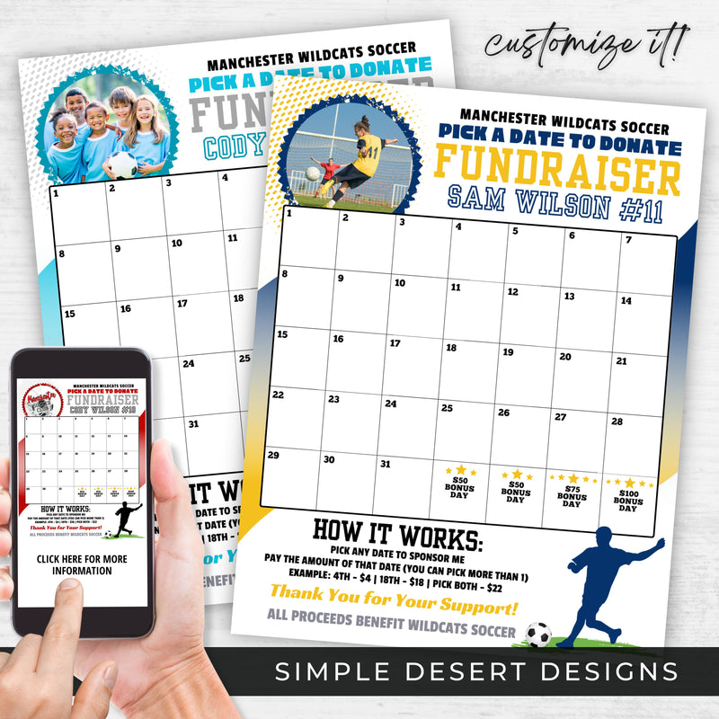 customizable soccer fundraiser template printable and digital