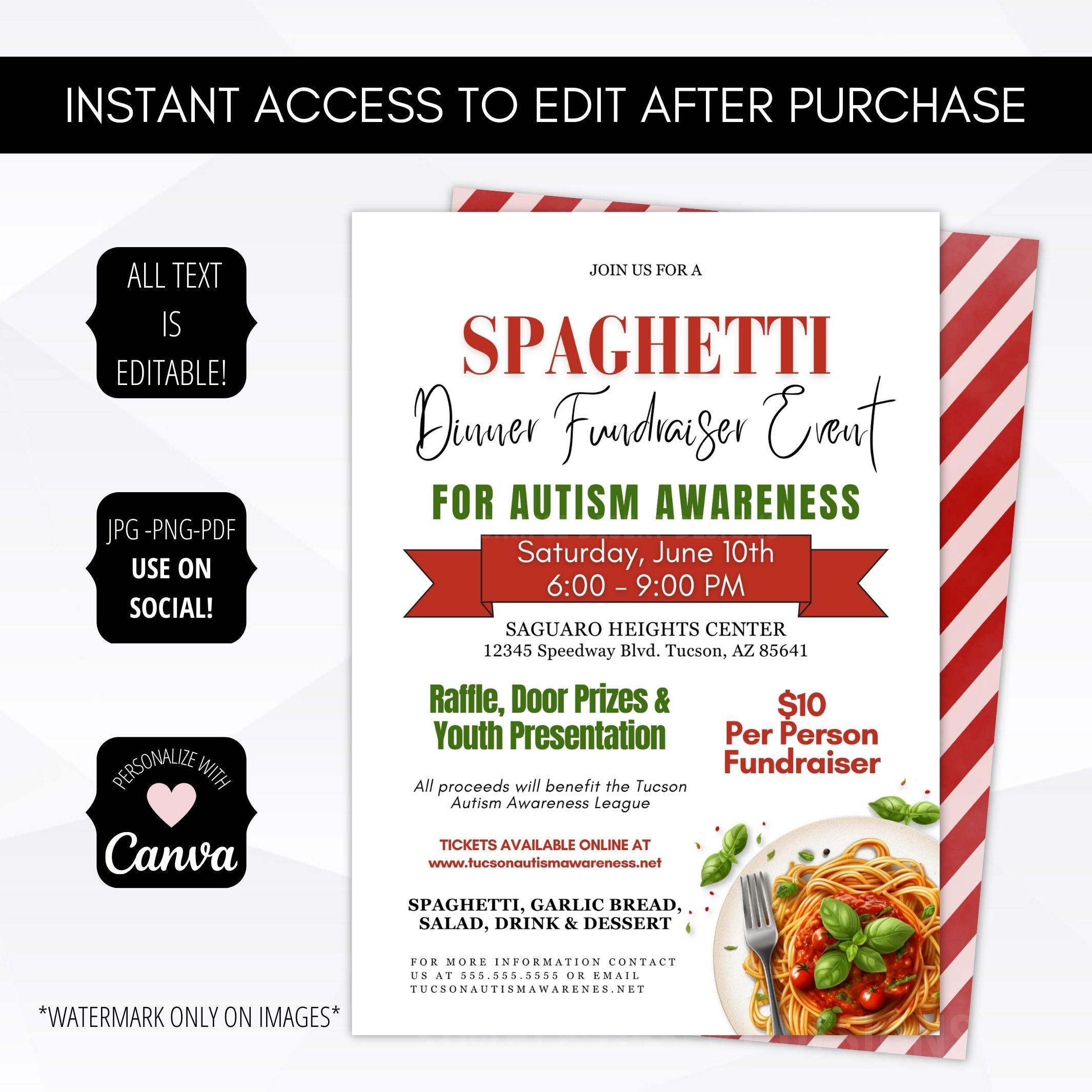 spaghetti dinner fundraiser