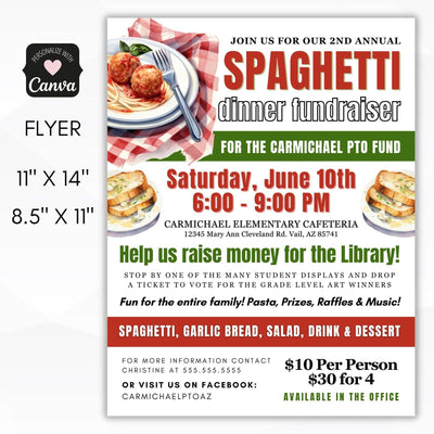 spaghetti dinner fundraiser