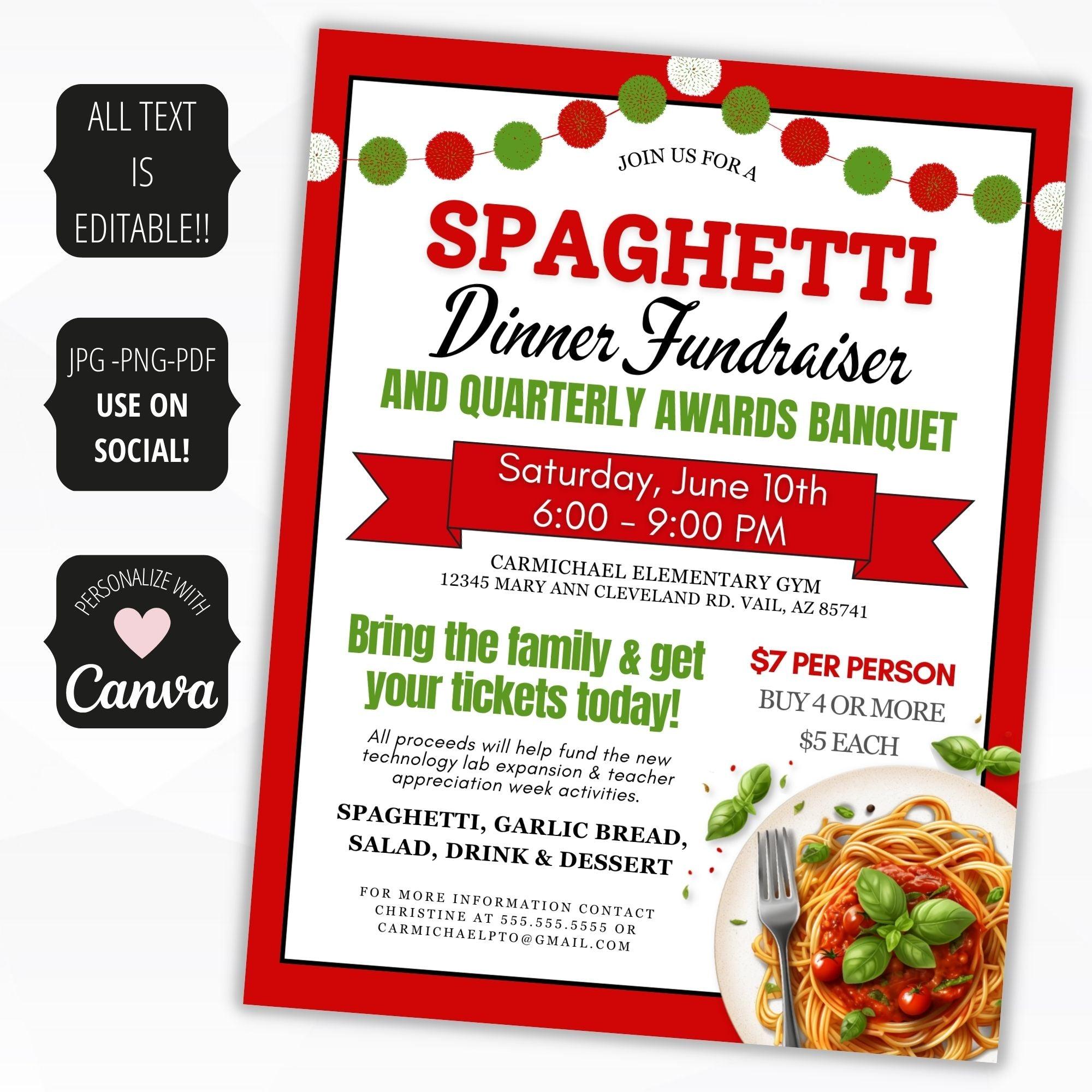 spaghetti fundraiser