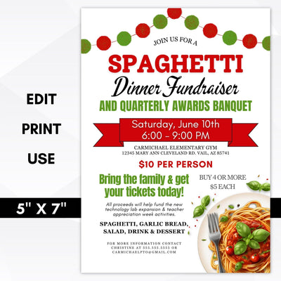 spaghetti dinner invitation