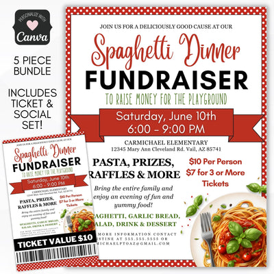 bundle and save on our all in one spaghetti dinner fundraiser bundle