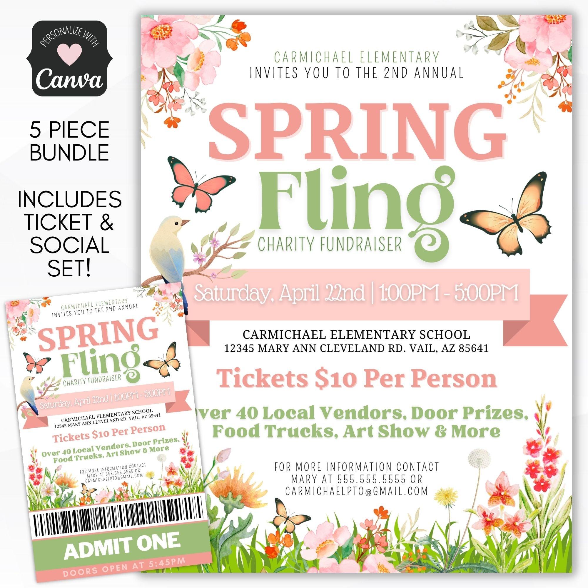 Spring fling dance flyer