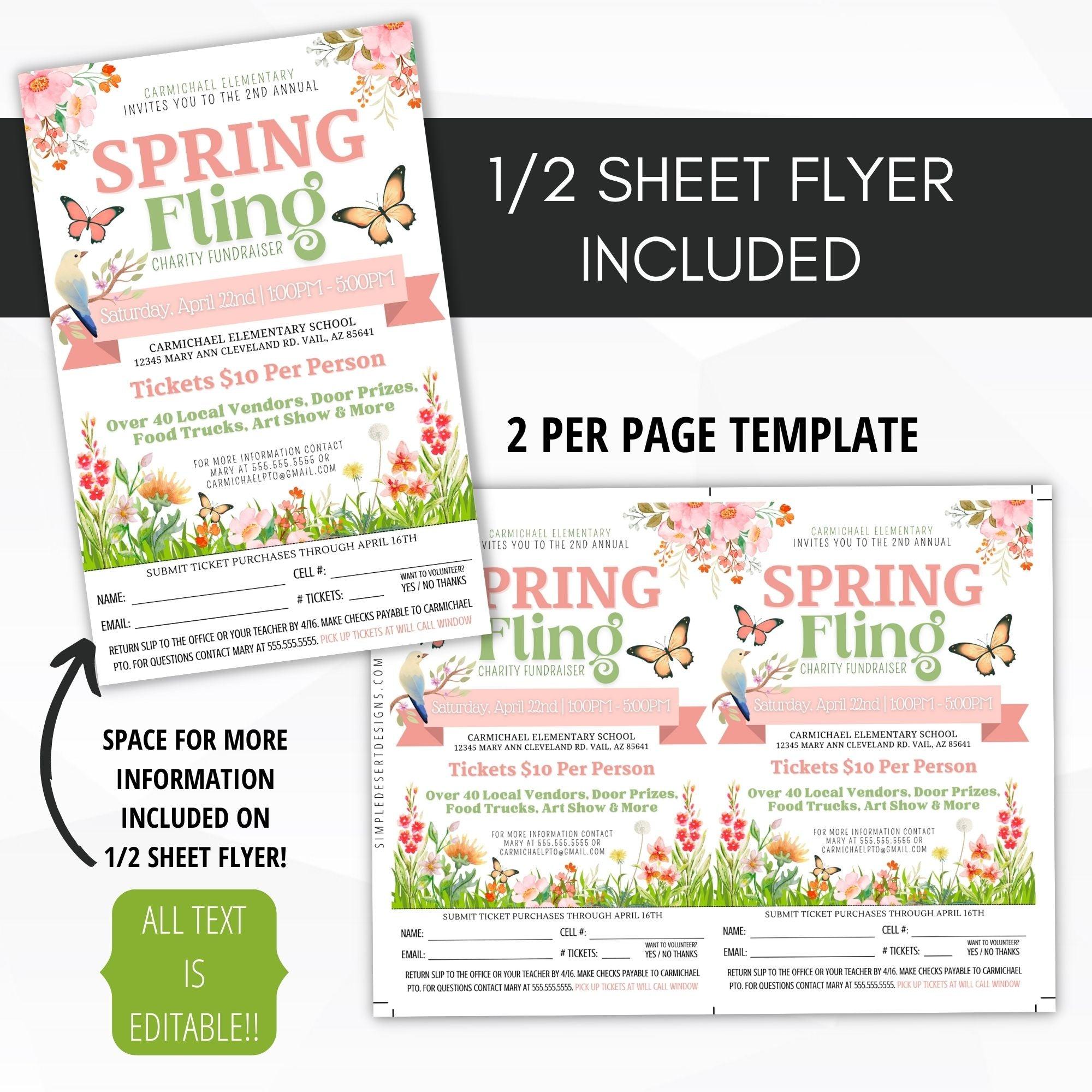 school dance flyer ticket bundle