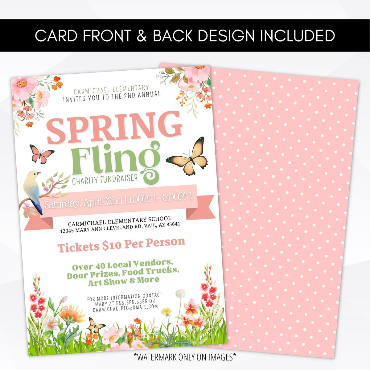 Spring Fling Charity Fundraiser Invite