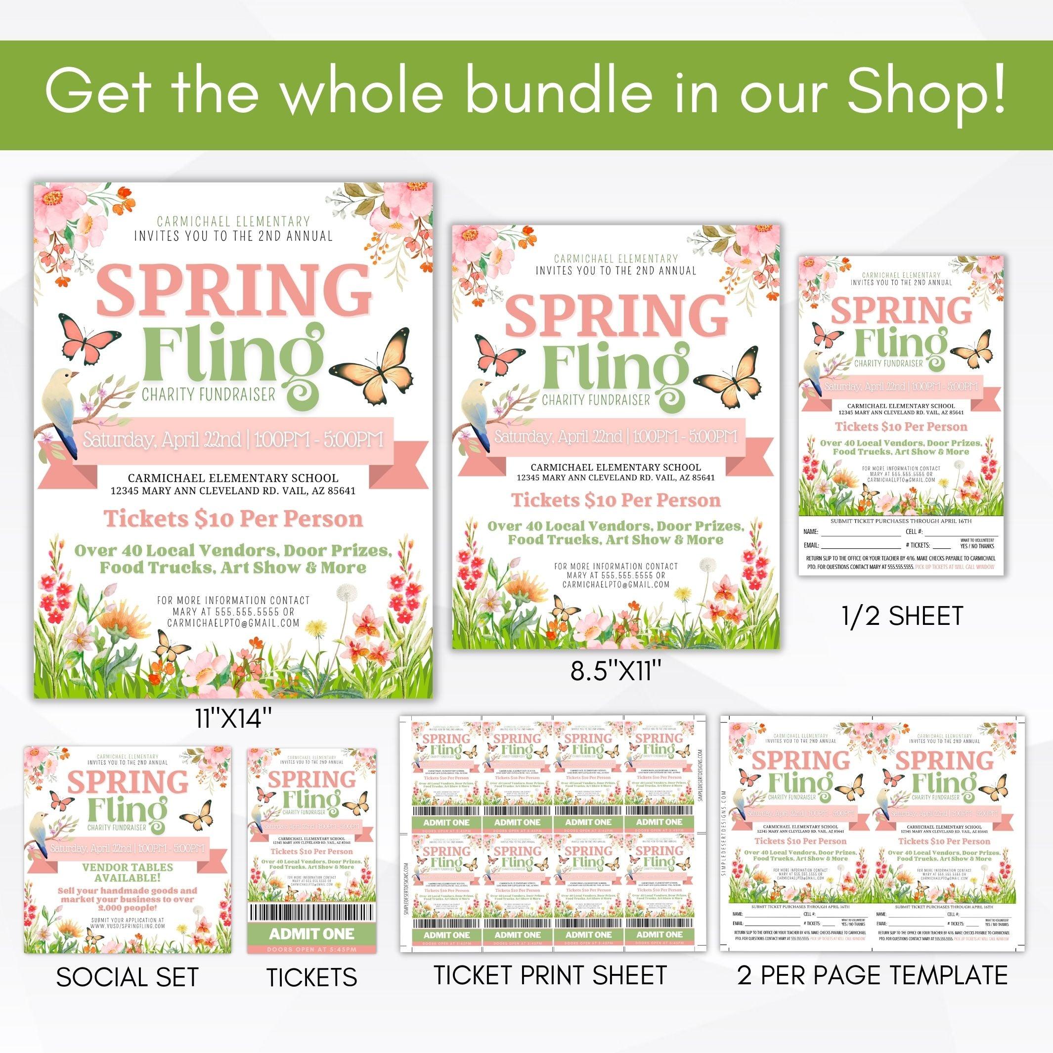 spring gala fundraiser event invitation