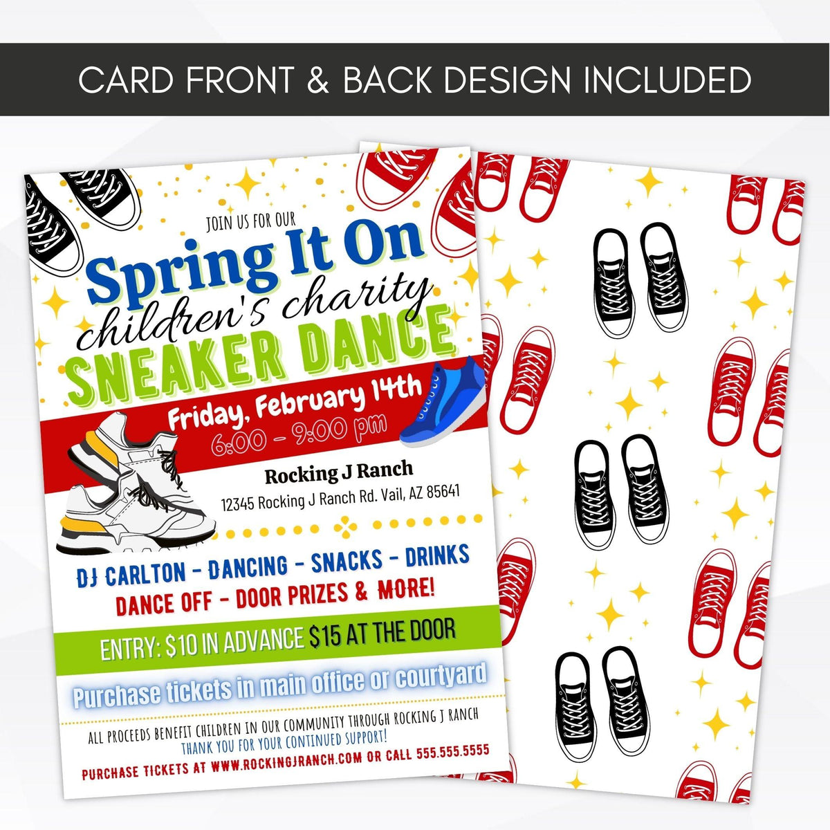 Spring Sneaker Dance Invitation - Simple Desert Designs