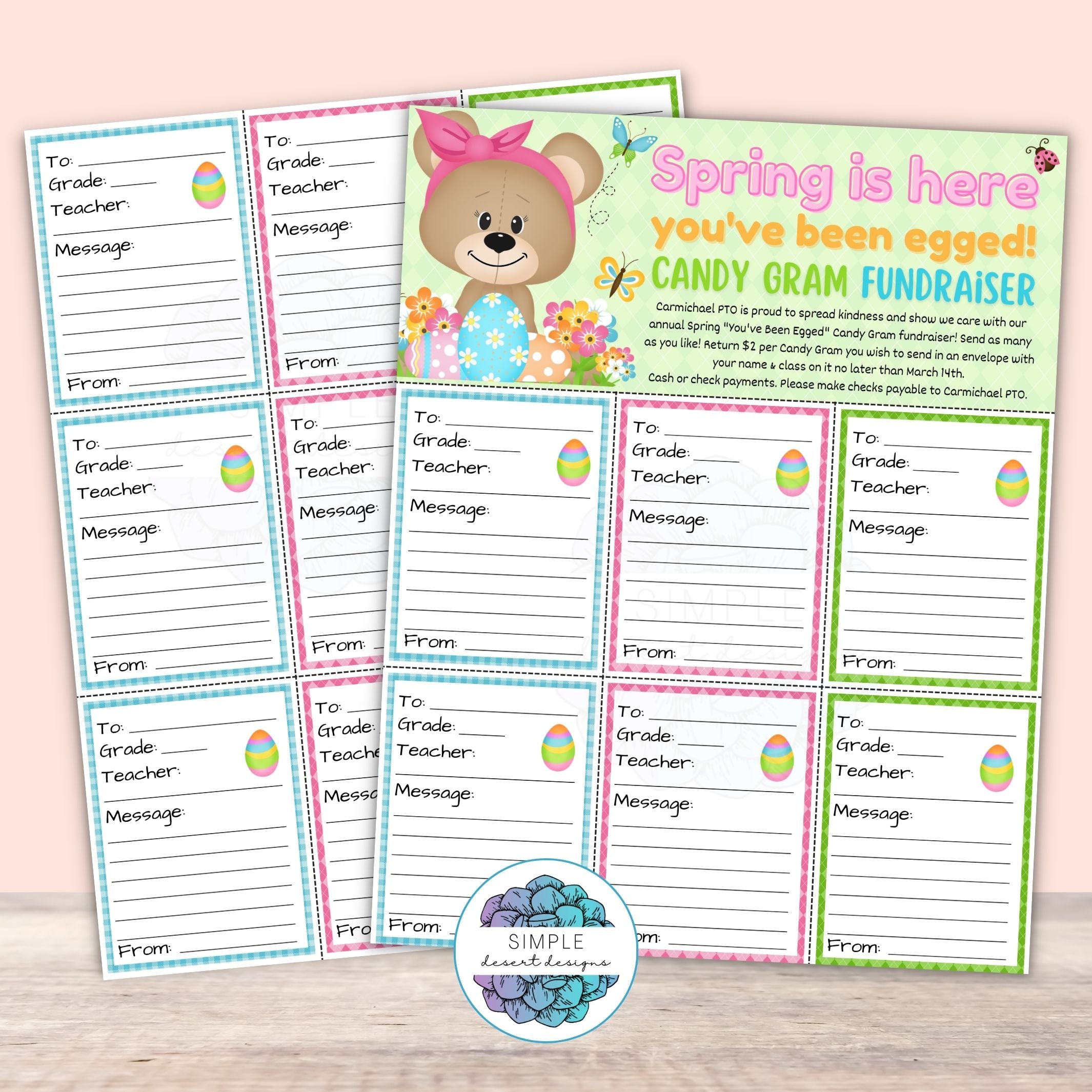 You've Been Egged Candy Gram Sheet – Simple Desert Designs