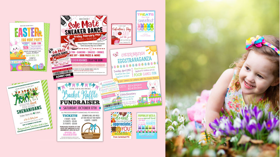spring fundraiser ideas and invitations for valentines easter and st patricks day