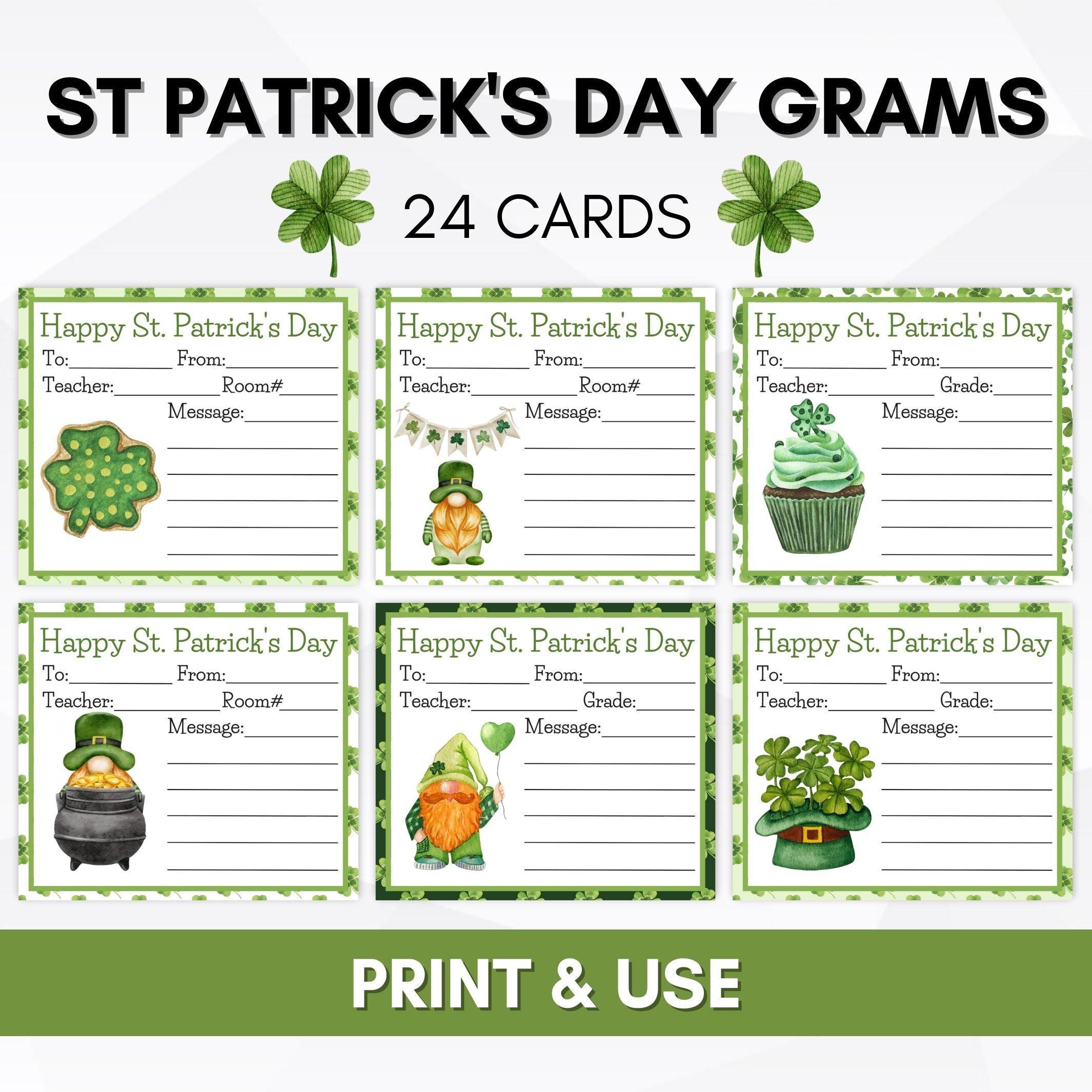 St Patrick's Day Candy Gram Flyer