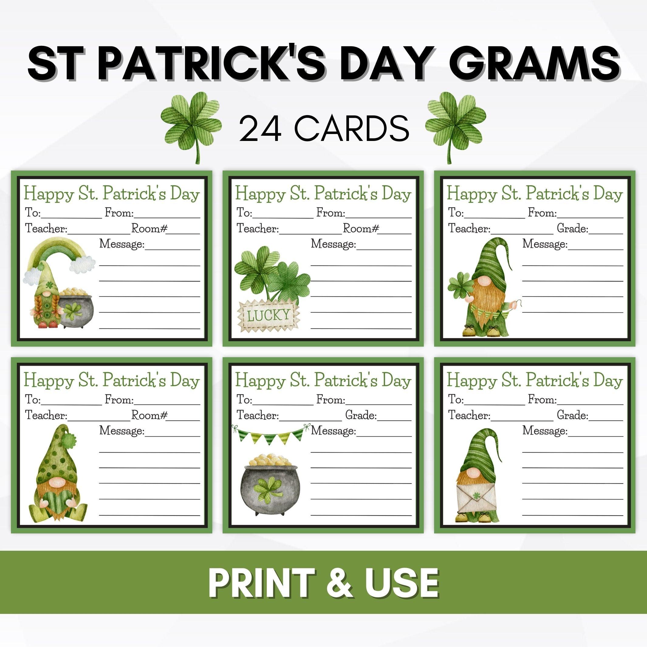 St Patrick's Day Candy Gram Flyer