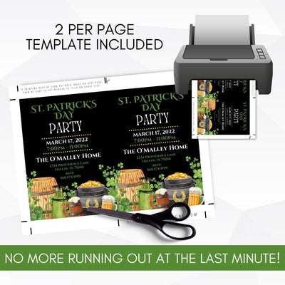 editable printable st patrick's day drinking party invitation