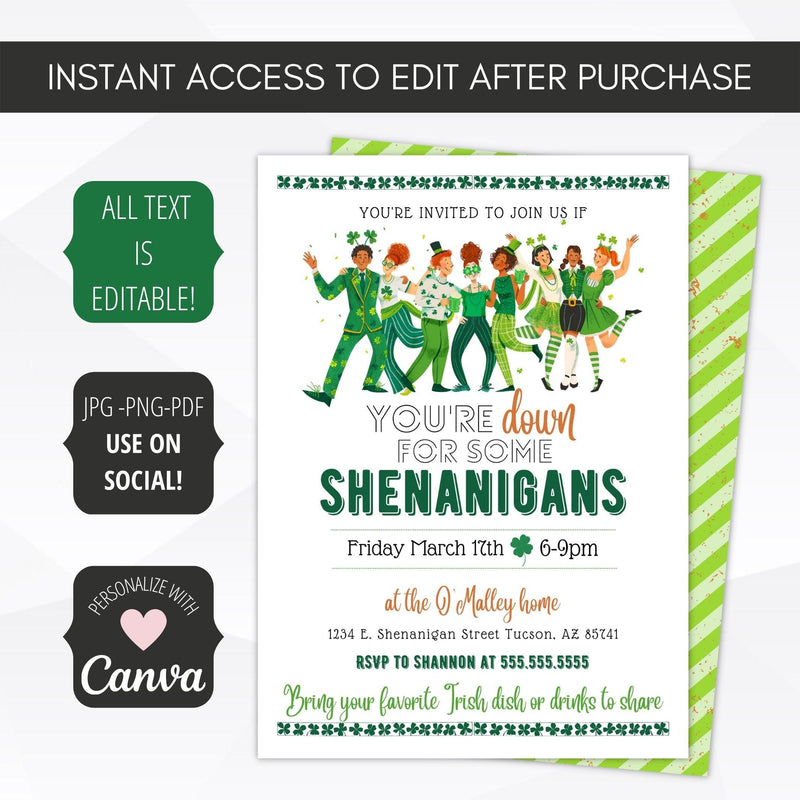 st patricks day party invitations