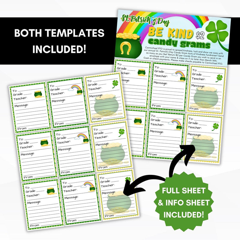 St Patricks Day Be Kind Candy Grams – Simple Desert Designs