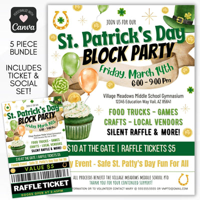 st patricks day block party invitation