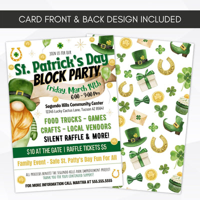 irish themed block party invite